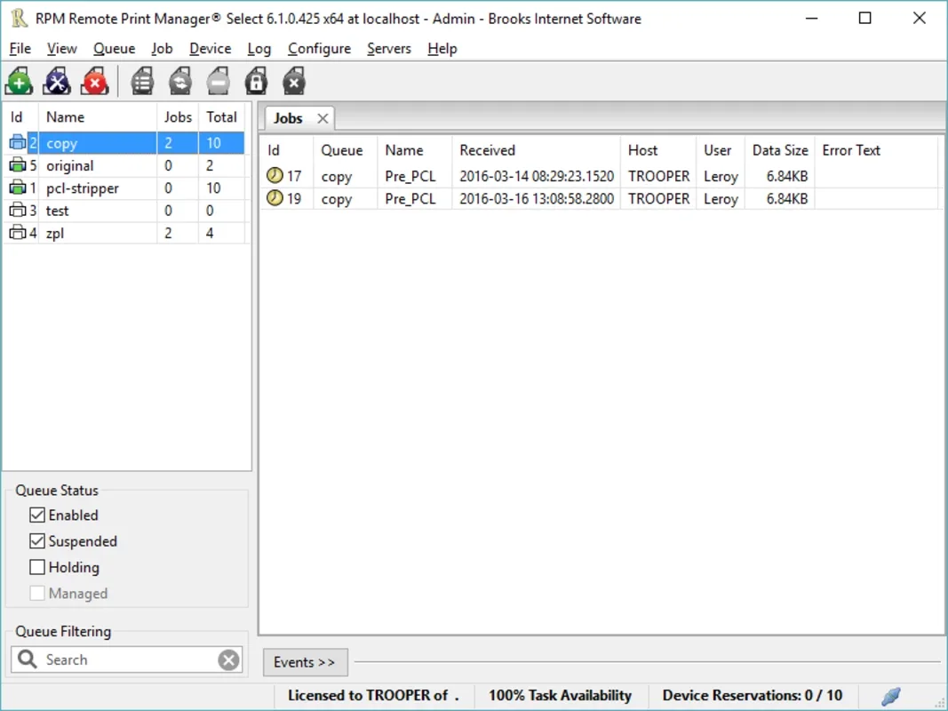 RPM Remote Print Manager Select 64 Bit for Windows: Efficient Print Server