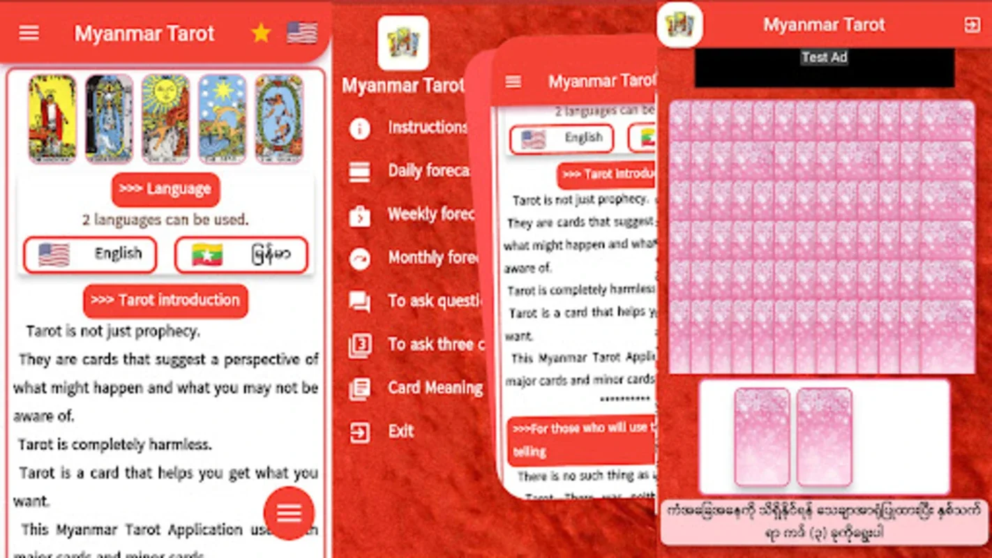 Myanmar Tarot for Android - Personalized Tarot Readings