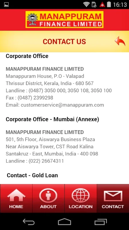 Manappuram Finance for Android - Manage Online Gold Loans Easily