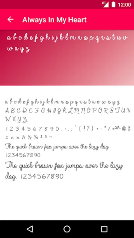 Romance Fonts for FlipFont for Android - Enhance Texting