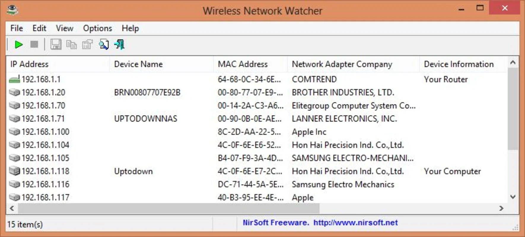 Wireless Network Watcher for Windows - Free Network Monitoring Tool