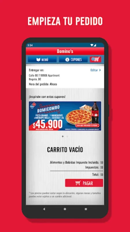 Domino for Android - Effortless Pizza Ordering with Discounts