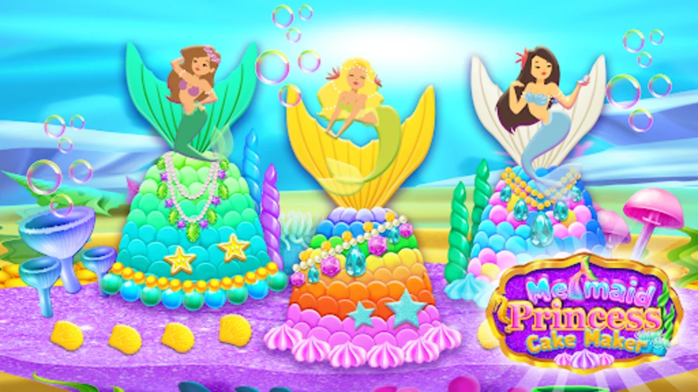 Mermaid Glitter Cake Maker for Android - No Download Needed