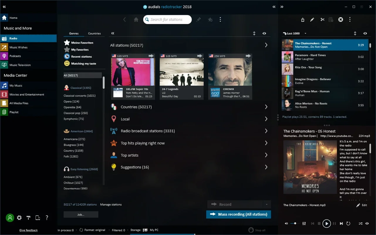 Audials Radio for Windows - Free Radio Streaming App