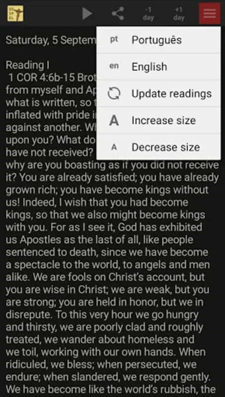 The Daily Gospel for Android - Streamlined Catholic Readings