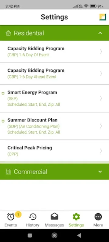 SCE DR Alerts for Android - Optimize Energy Usage