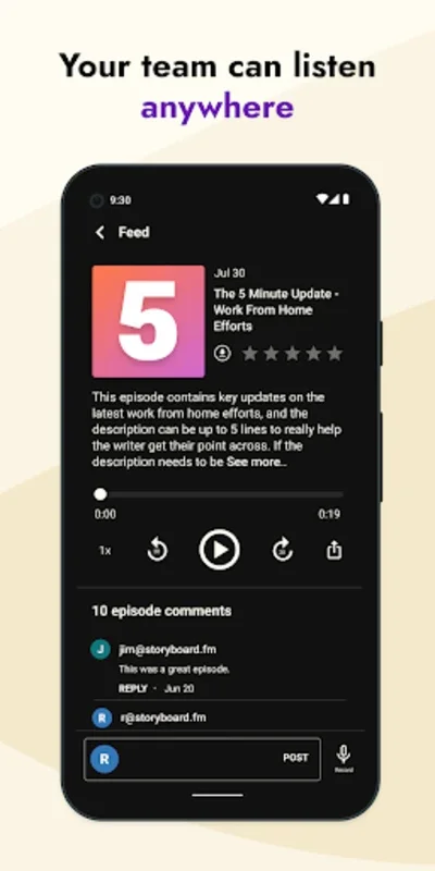 Storyboard - Private Podcasts for Android: Secure Team Communication