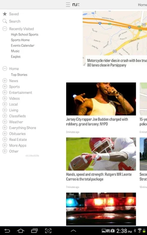 NJ.com for Android: Comprehensive Local News