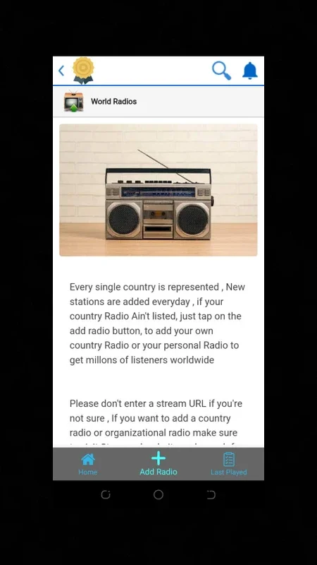 World Radios for Android - Discover Global Radio Stations