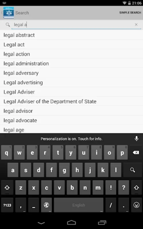 Legal Dictionary by Farlex for Android - Comprehensive Legal Aid