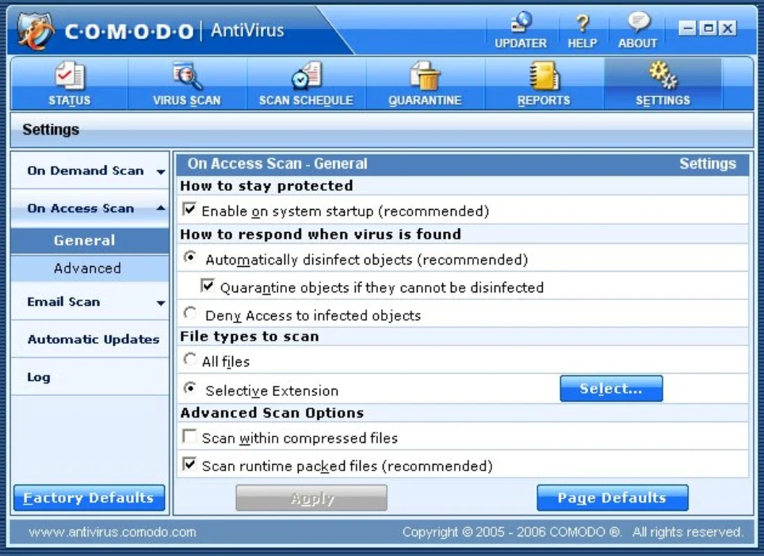 Comodo AntiVirus for Windows: Robust System Protection