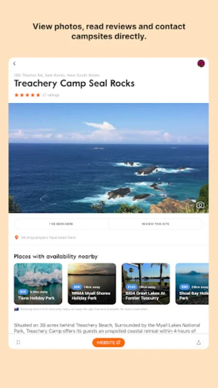 Anycamp for Android: Streamlined Camping Experience