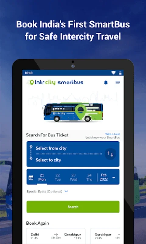 IntrCity: Bus Ticket Booking for Android - No Downloading Required