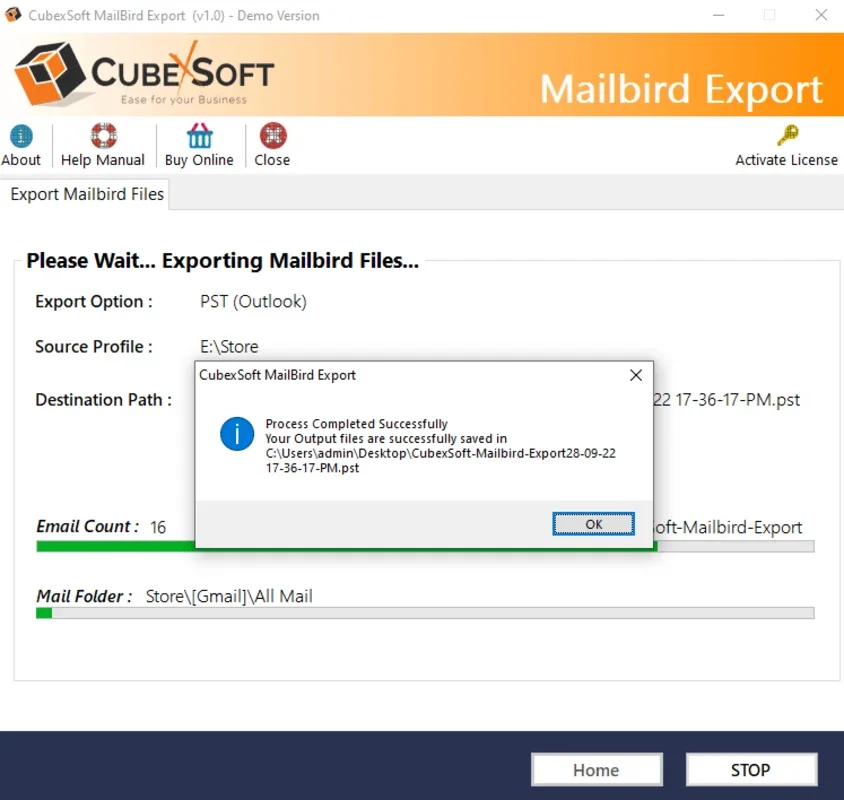 CubexSoft Mailbird Converter for Windows: Export Files Easily