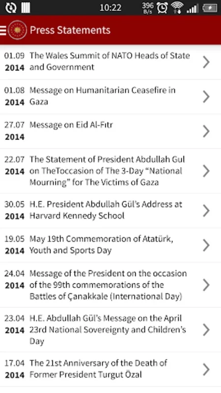 Pres of the Republic of Turkey for Android - Essential Info App