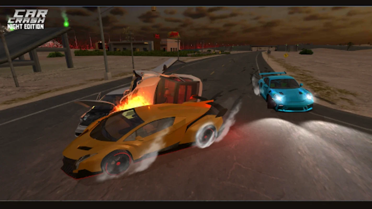 Night Car Crash for Android - Immersive Demolition Derby