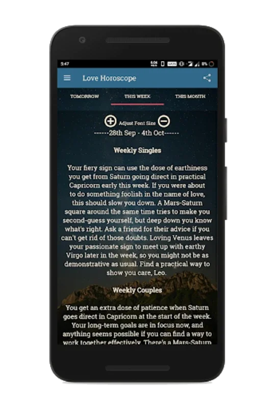 Leo Horoscope for Android - Comprehensive Astrology Insights