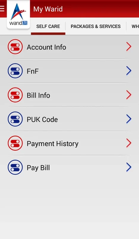 My Warid for Android - Complete Mobile Control