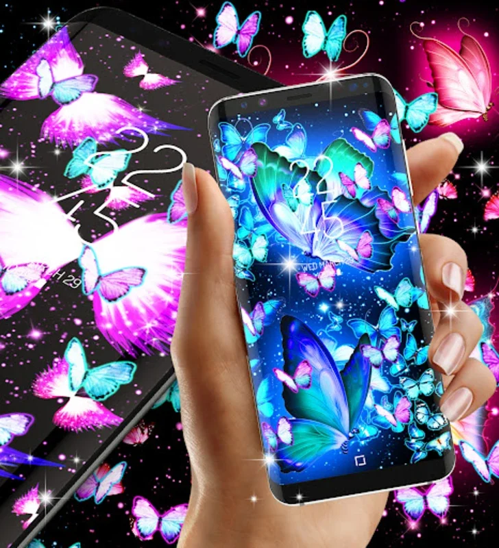 Neon butterfly glow wallpapers for Android - Vivid Neon Animations on Your Device