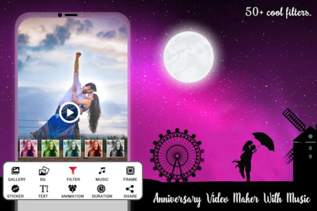 Anniversary Video Maker with Music for Android - Create Beautiful Videos