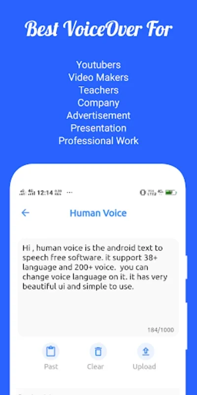 Human Voice - Text To Speech for Android - No Downloading Required