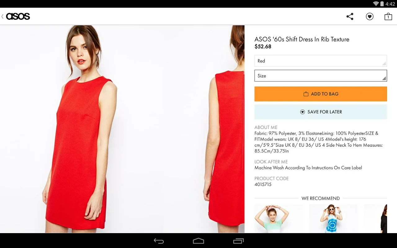 ASOS for Android - Streamlined Online Shopping