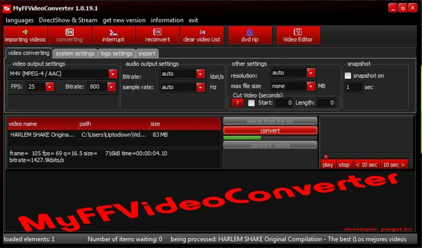 MyFFVideoConverter for Windows - Effortless Video Conversion