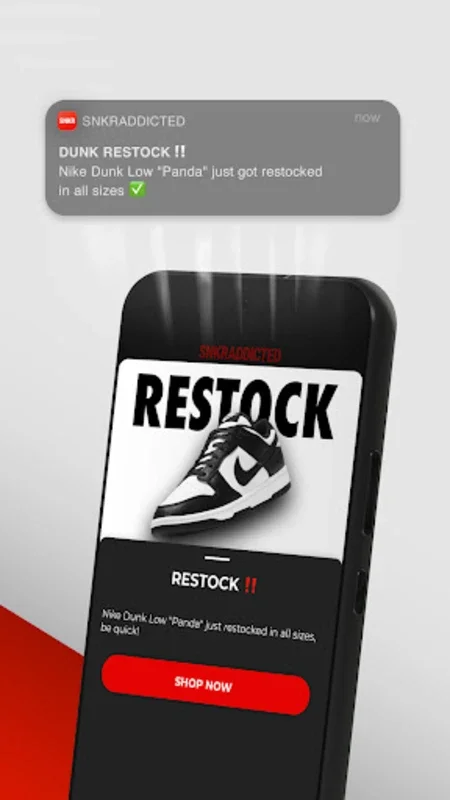 SNKRADDICTED for Android - Stay on Top of Sneaker Releases