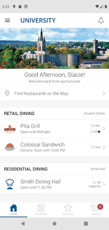 Campus OrderUp for Android: Streamlined Meal Ordering