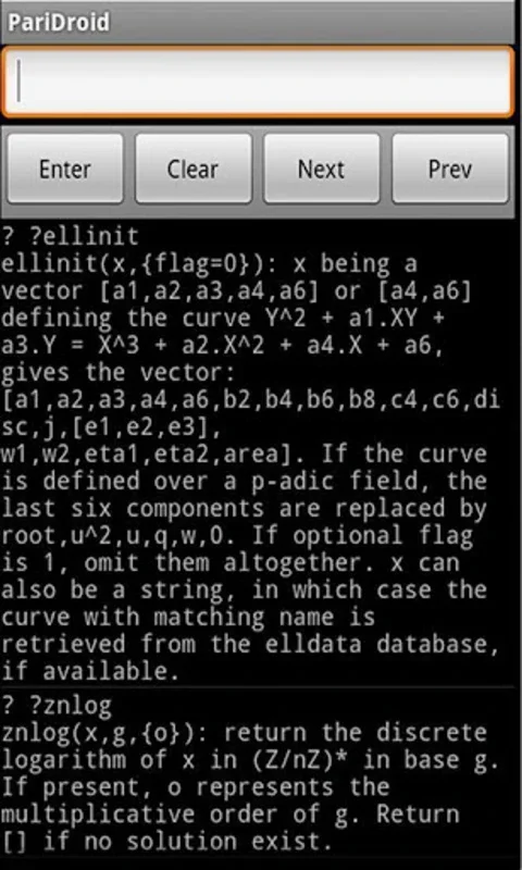 PariDroid for Android - Advanced Math Computations
