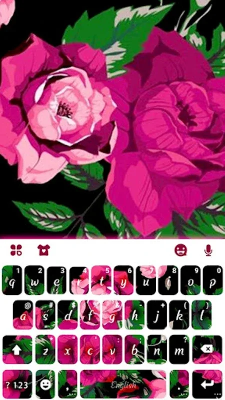 Hot Pink Roses Keyboard Theme for Android - Personalize Your Typing