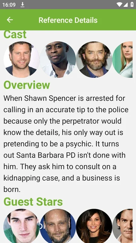 Psych Fandom for Android: List Movie & TV References