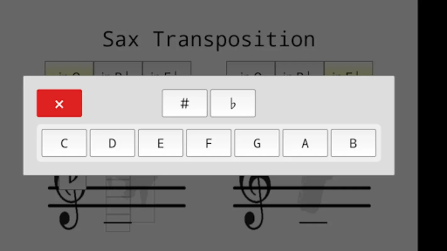 Sax Transposition for Android - Effortless Key Transpositions