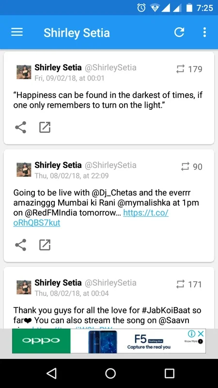 Shirley Setia for Android: Unique Entertainment