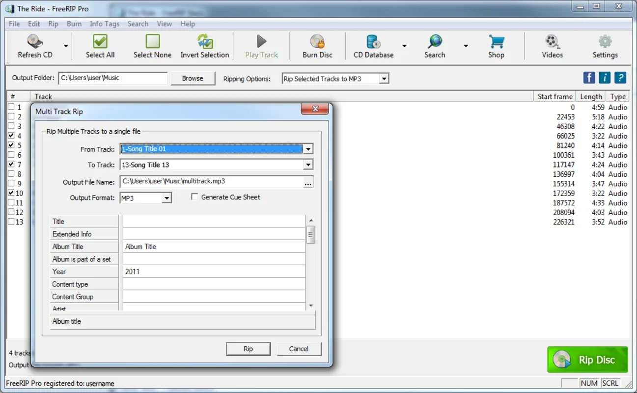 FreeRIP MP3 for Windows: Convert CDs to MP3, WAV, or OGG