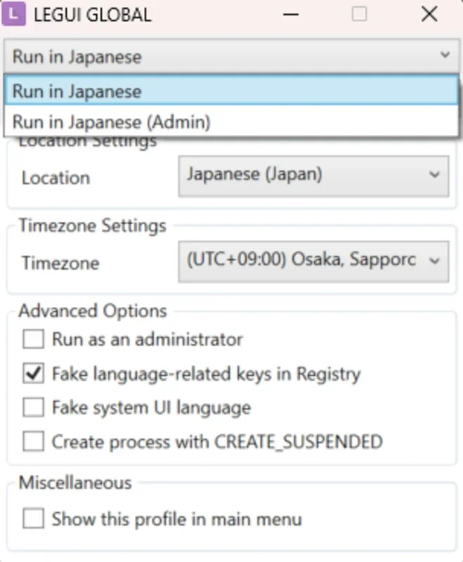 Locale Emulator for Windows - Run Programs in Any Language