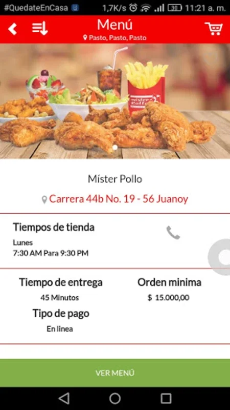 Míster Pollo for Android - Delicious Southwestern Colombian Cuisine