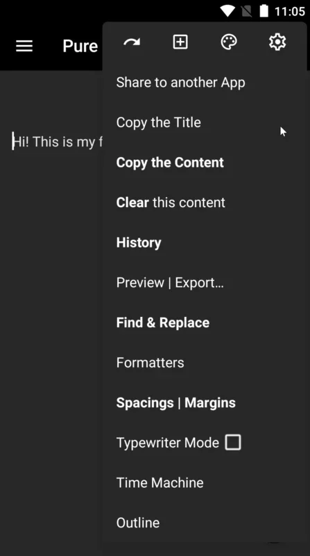 Pure Writer for Android - The Minimalist Text Editor