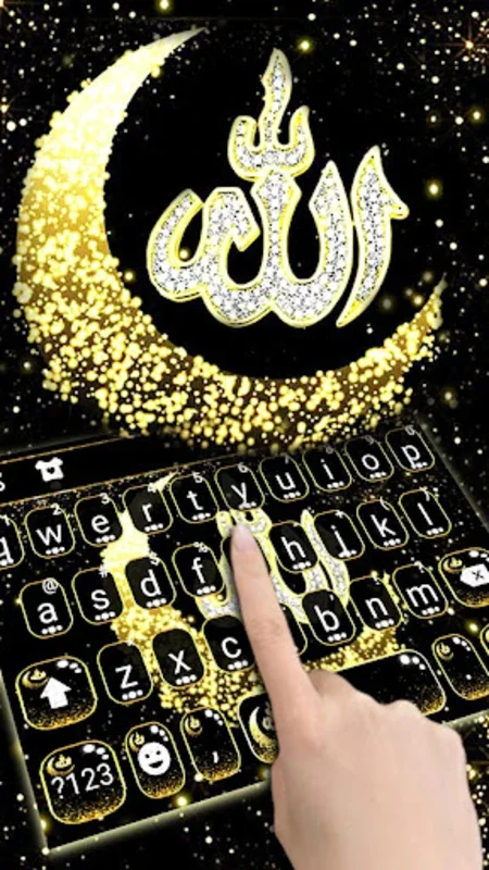 Glitter Allah Theme for Android: Stylish and Functional Keyboard