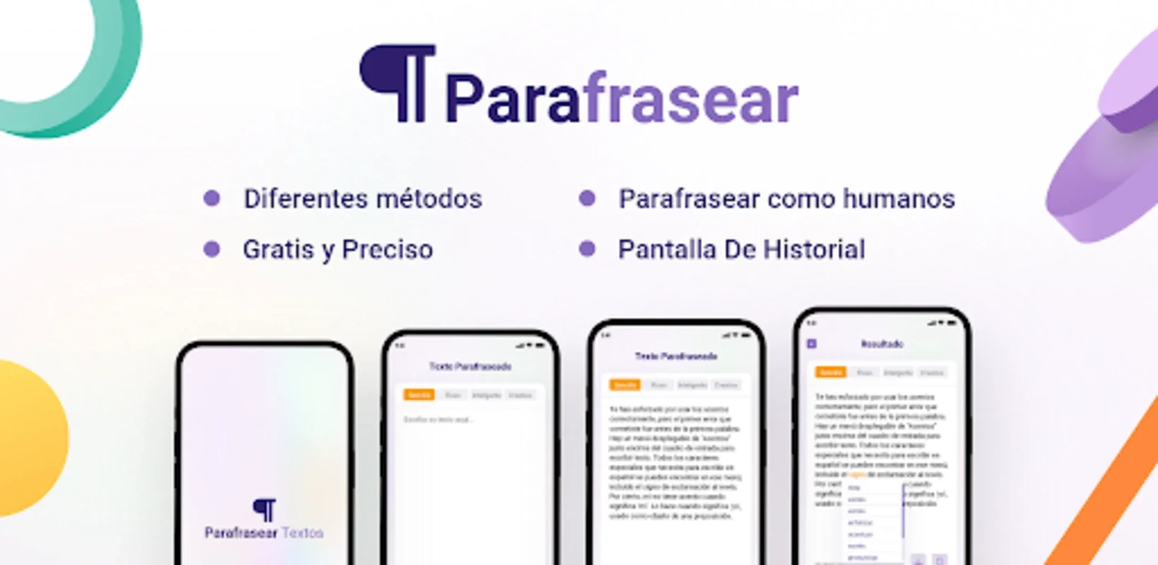 Parafrasear Textos for Android - A Versatile Text Rephraser