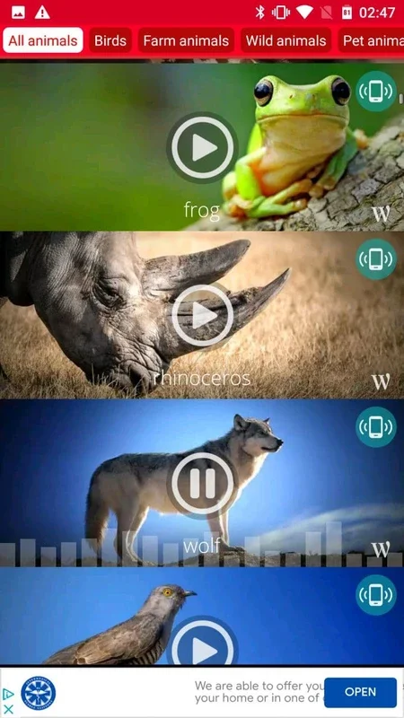 Animals: Ringtones for Android - Unique Animal Sounds for Your Device