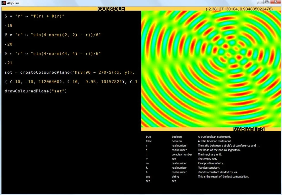 AlgoSim for Windows - Advanced Math Software