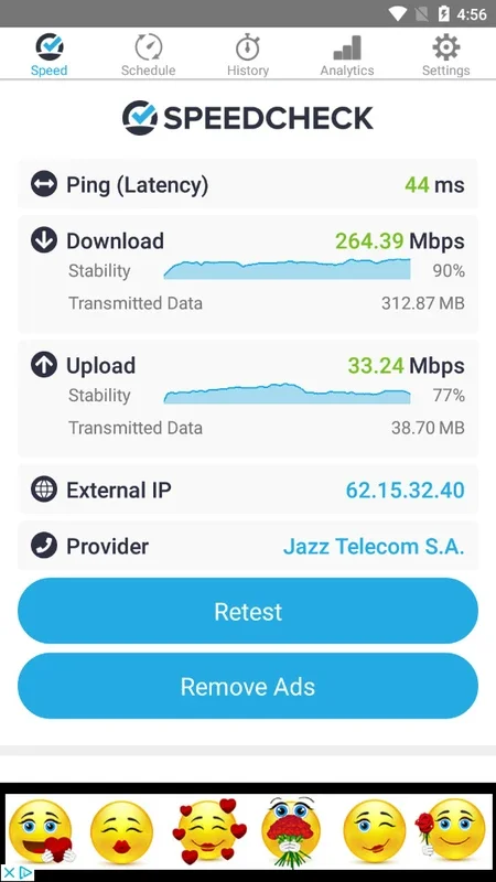 SPEEDCHECK - Speed Test for Android: Monitor Your Internet Connection