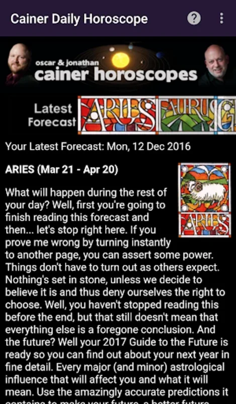 Cainer Daily Horoscopes for Android - Astrological Forecasts at Your Fingertips