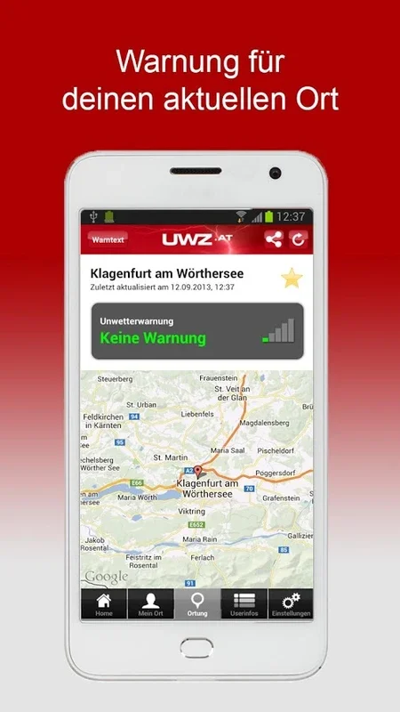 uwz.at for Android: Detailed Austrian Weather Info