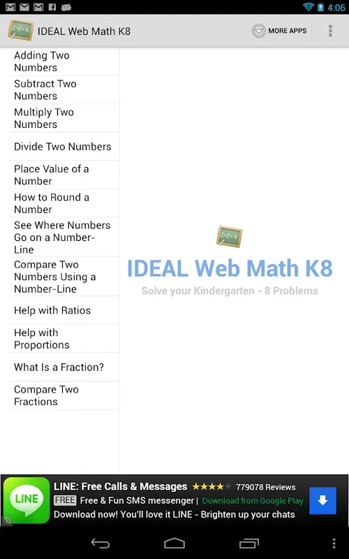 IDEAL Web Math K8 for Android - Real-Time Math Aid