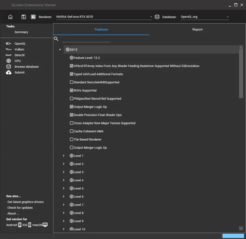 GLview for Windows - Graphics Diagnostic and Optimization