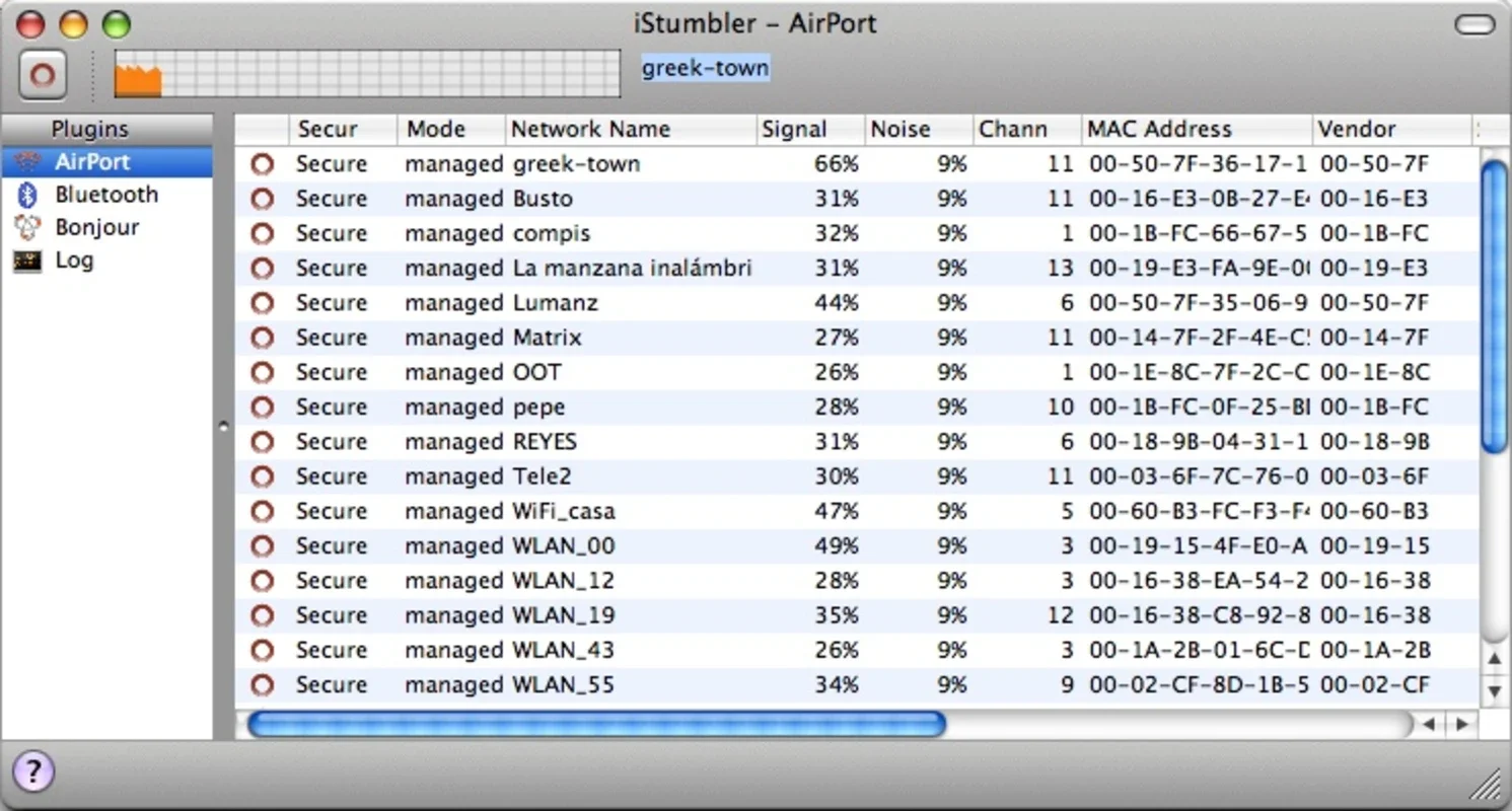 iStumbler for Mac - Network Detection at Your Fingertips