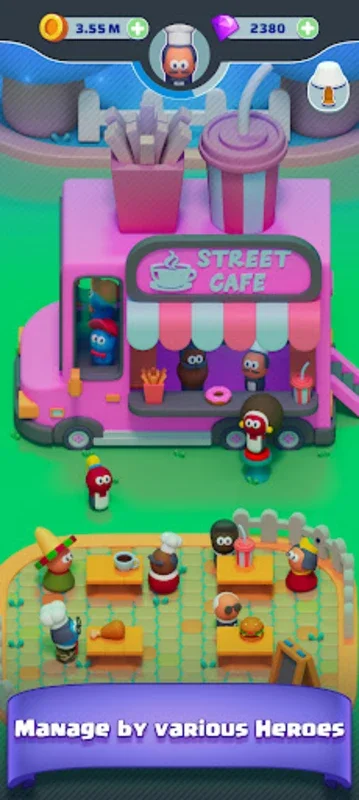 Street Cafe for Android - Build a Global Cafe Empire