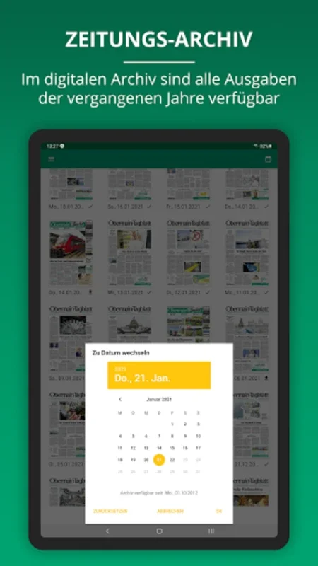 Obermain for Android: Enhanced Digital Newspaper Reading